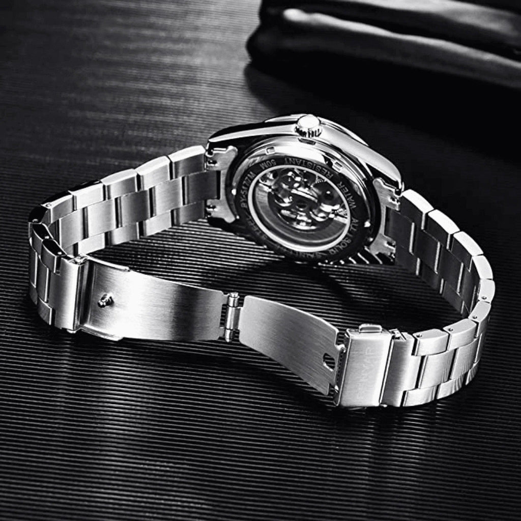 BENYAR (Date Just) Men's Business Casual Watch with Scratch-Resistant Glass and Stainless Steel Strap, Waterproof Luminous Wristwatch for Men - DREAM WATCHES