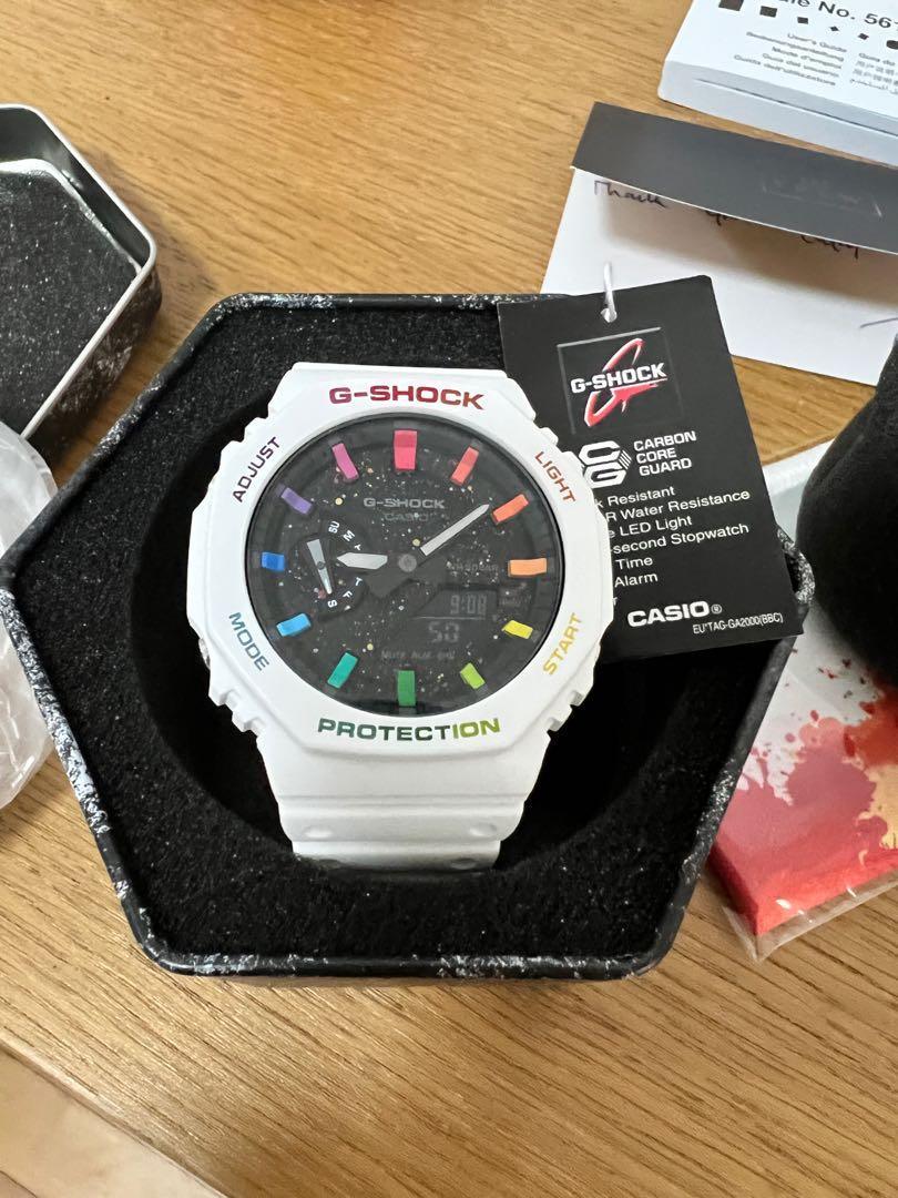 Modified G-Shock with Colourful Indices and Outer Case - CasiOak Milky Way