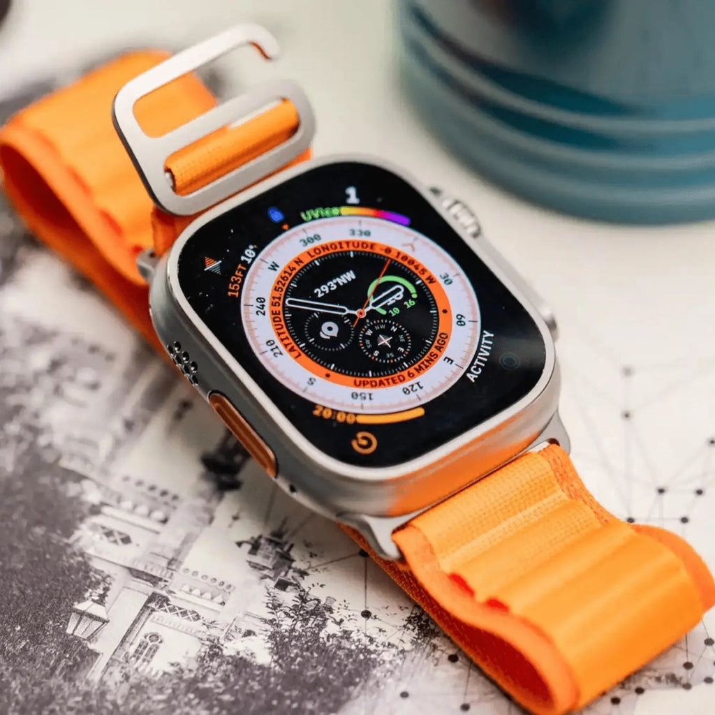 Conversion Kit for Apple Watch - Apple Watch 45mm to Apple watch Ultra 49 mm: Titanium Style Case + Alpine Loop Band - DREAM WATCHES