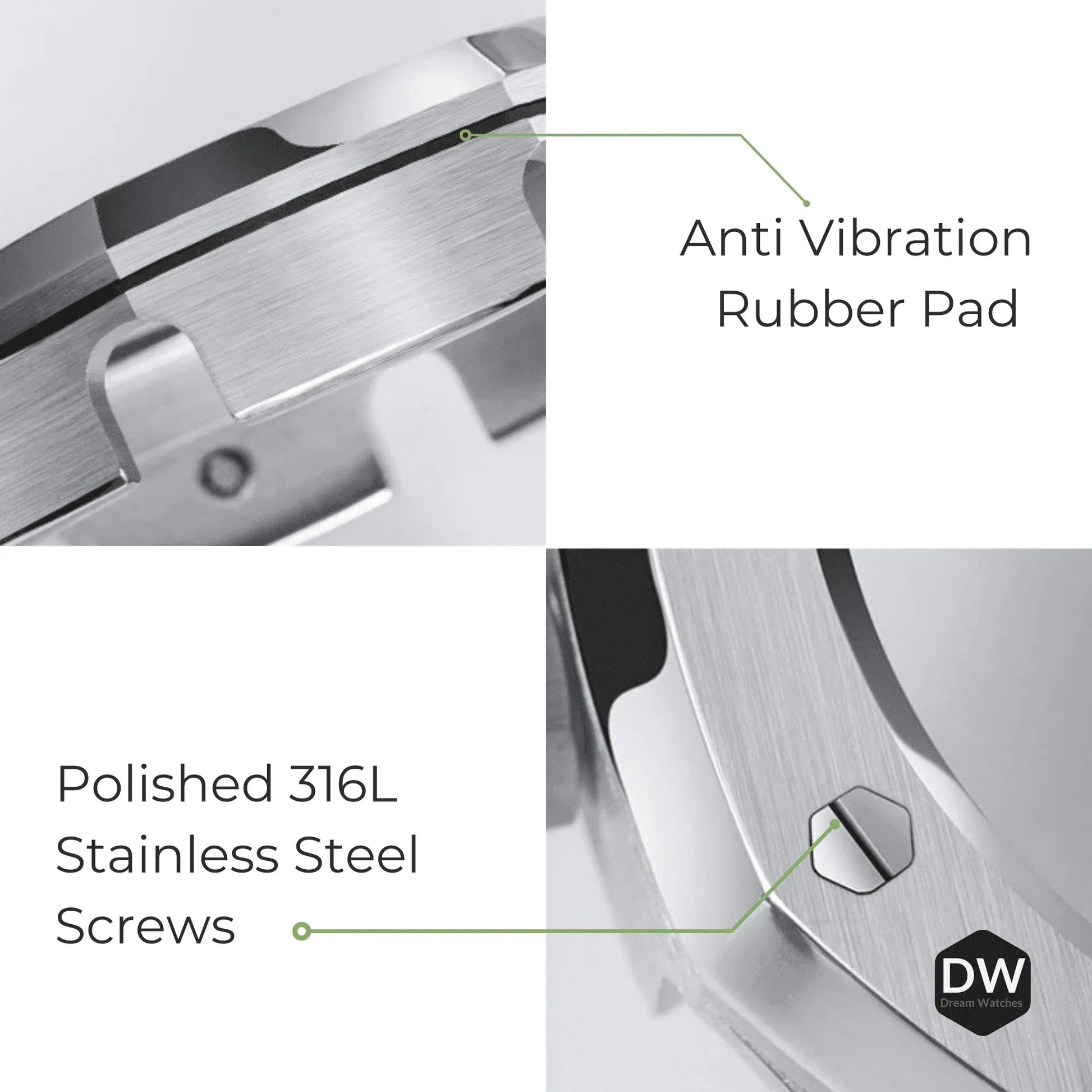 Metal Mod Kit for Casio G-Shock GA2100 & GA-2110/BA-2100 Watches, Metal Case & Rubber Strap, Replacement Accessories, 4th Gen. ,Casioak G-Shock (Blue) - DREAM WATCHES