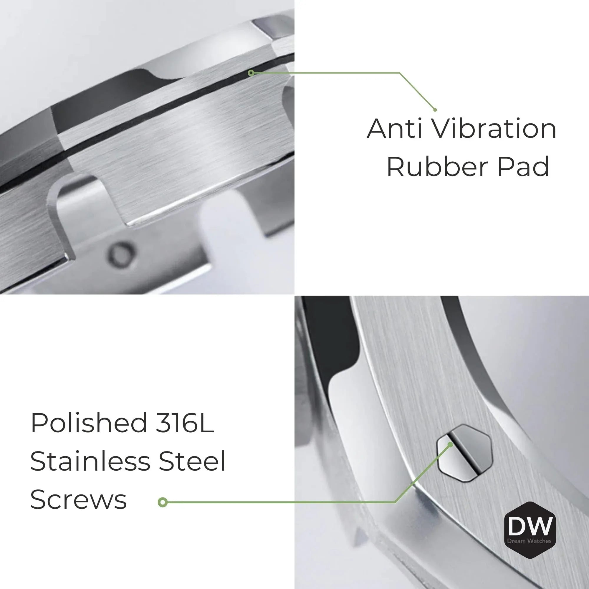 Metal Mod Kit for Casio G-Shock GA2100 & GA-2110/BA-2100 Watches, Metal Case & Rubber Strap, Replacement Accessories, 4th Gen. ,Casioak G-Shock (Orange) - DREAM WATCHES