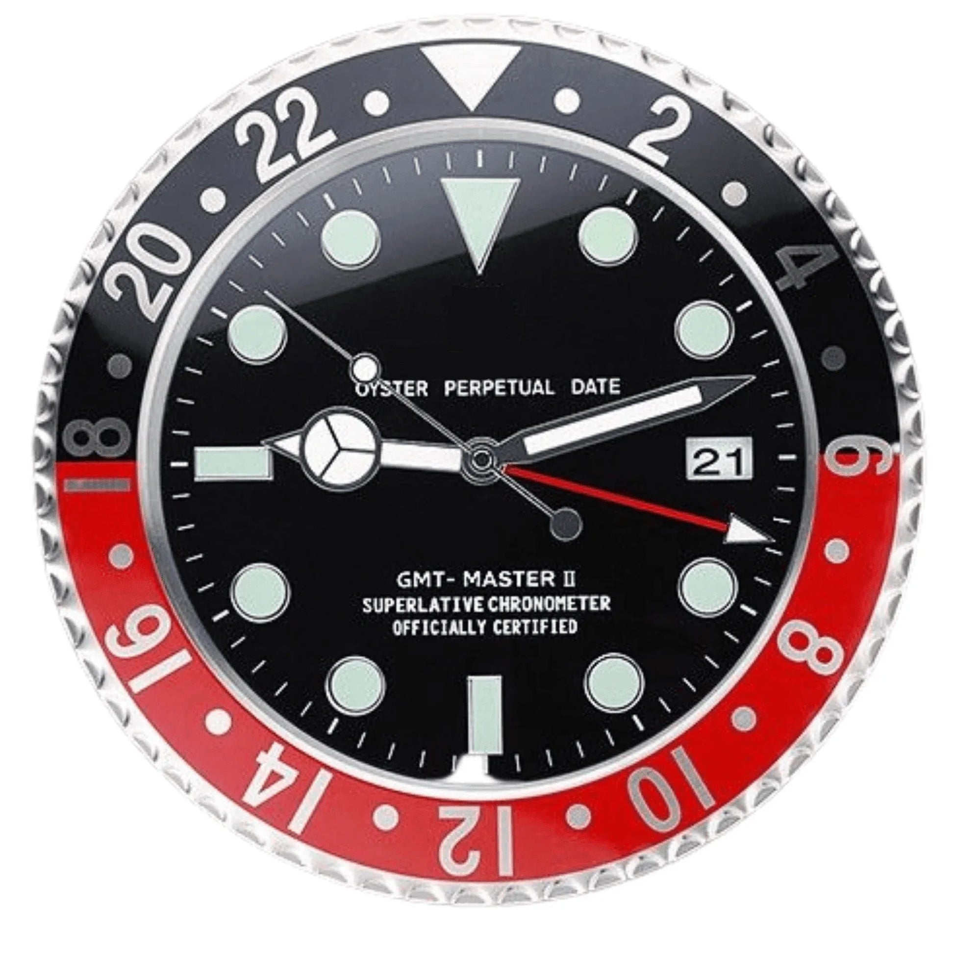 Metal Wall Clock with Timeless Swiss Design (Coke) with Date Functionality| Wall Clock for Watch Enthusiasts | Perfect for Gifting - DREAM WATCHES