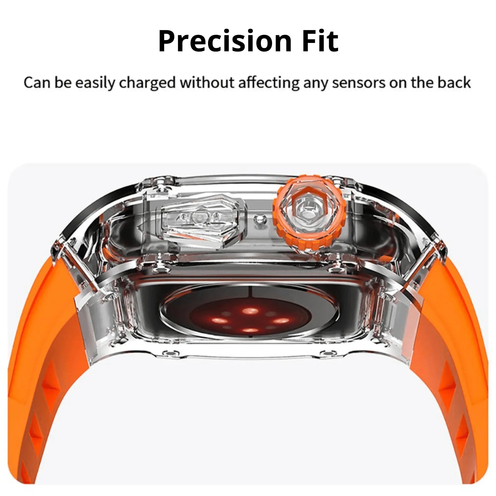 Mod Kit for Apple Watch | Luxury & Sporty Apple Watch Case | Replacement Apple Watch case for SE/3/4/5/6 accessory - 44 mm Bright Grey - DREAM WATCHES