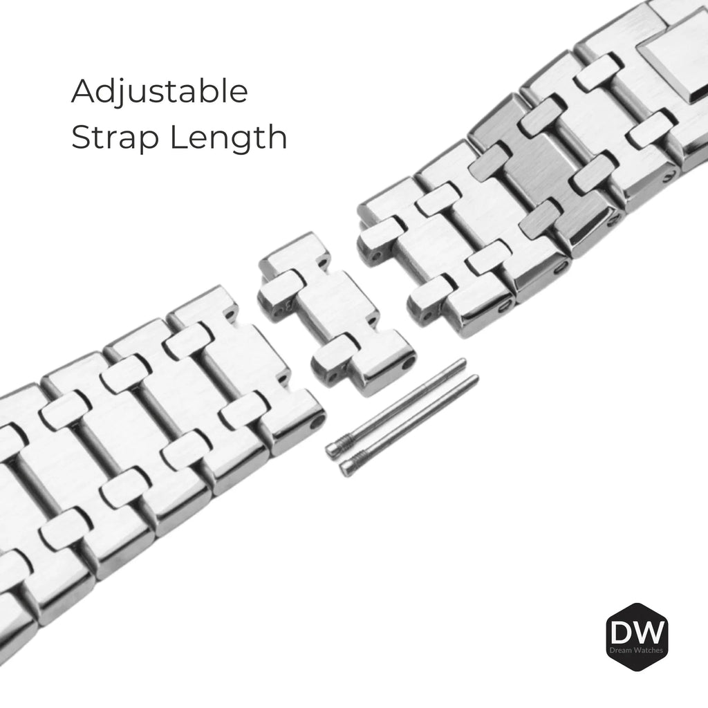 Mod Kit Metal Watchband and Metal Case for G-shock GA-2100 and GA-2110/BA-2100 " Casioak" (Silver Bracelet) - DREAM WATCHES