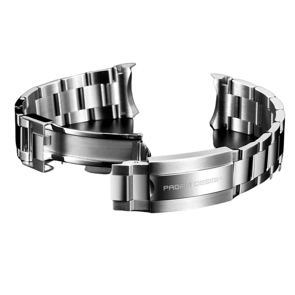 Pagani Design Luxury | Polished Stainless Steel (316L) | Oyster Style Bracelet (Silver) - 20 mm - DREAM WATCHES