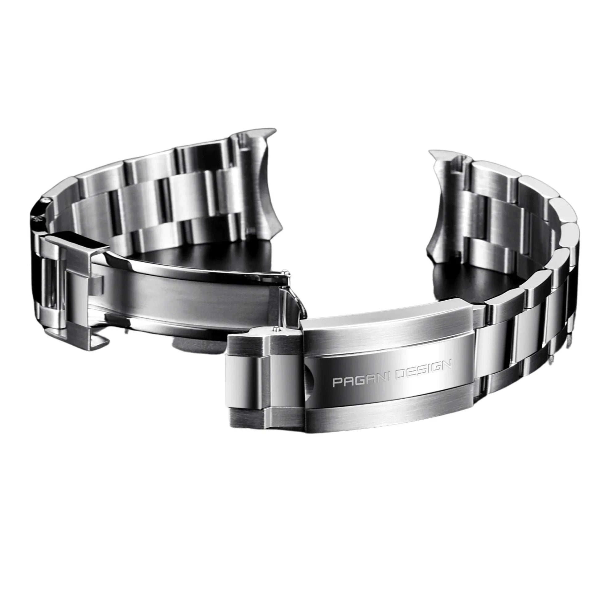 Pagani Design Luxury | Polished Stainless Steel (316L) | Oyster Style Bracelet (Silver) - 20 mm - DREAM WATCHES