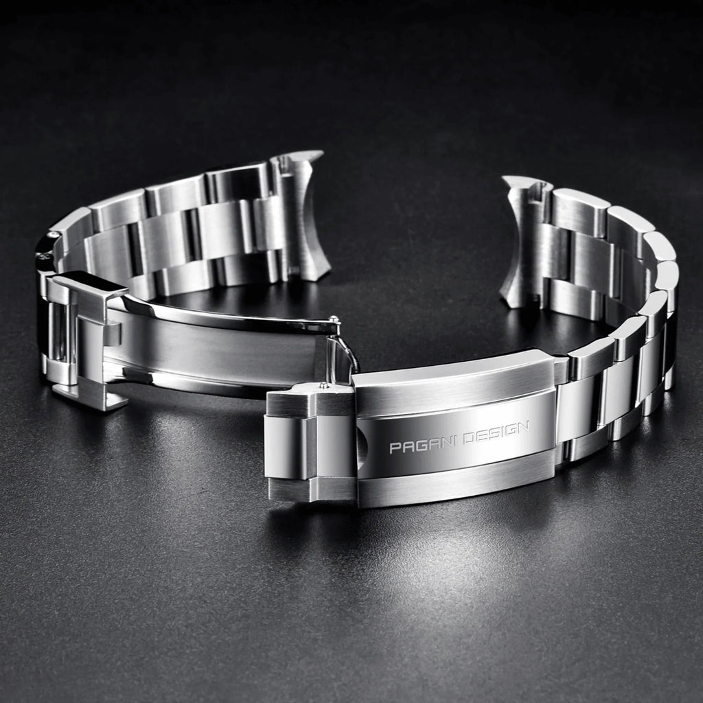 Pagani Design Luxury | Polished Stainless Steel (316L) | Oyster Style Bracelet (Silver) - 20 mm - DREAM WATCHES