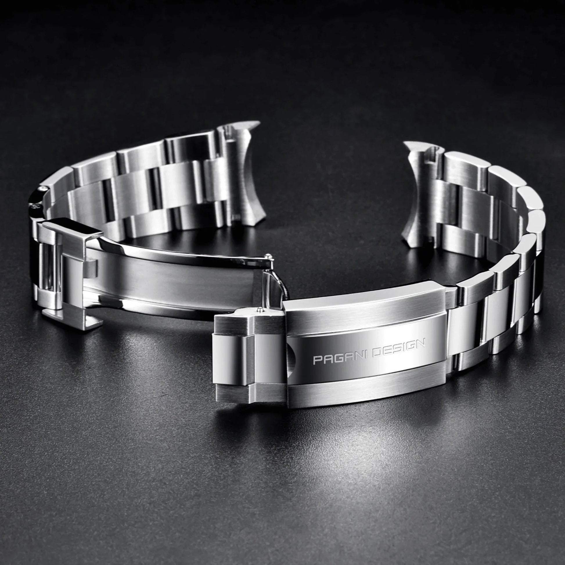 Pagani Design Luxury | Polished Stainless Steel (316L) | Oyster Style Bracelet (Silver) - 20 mm - DREAM WATCHES