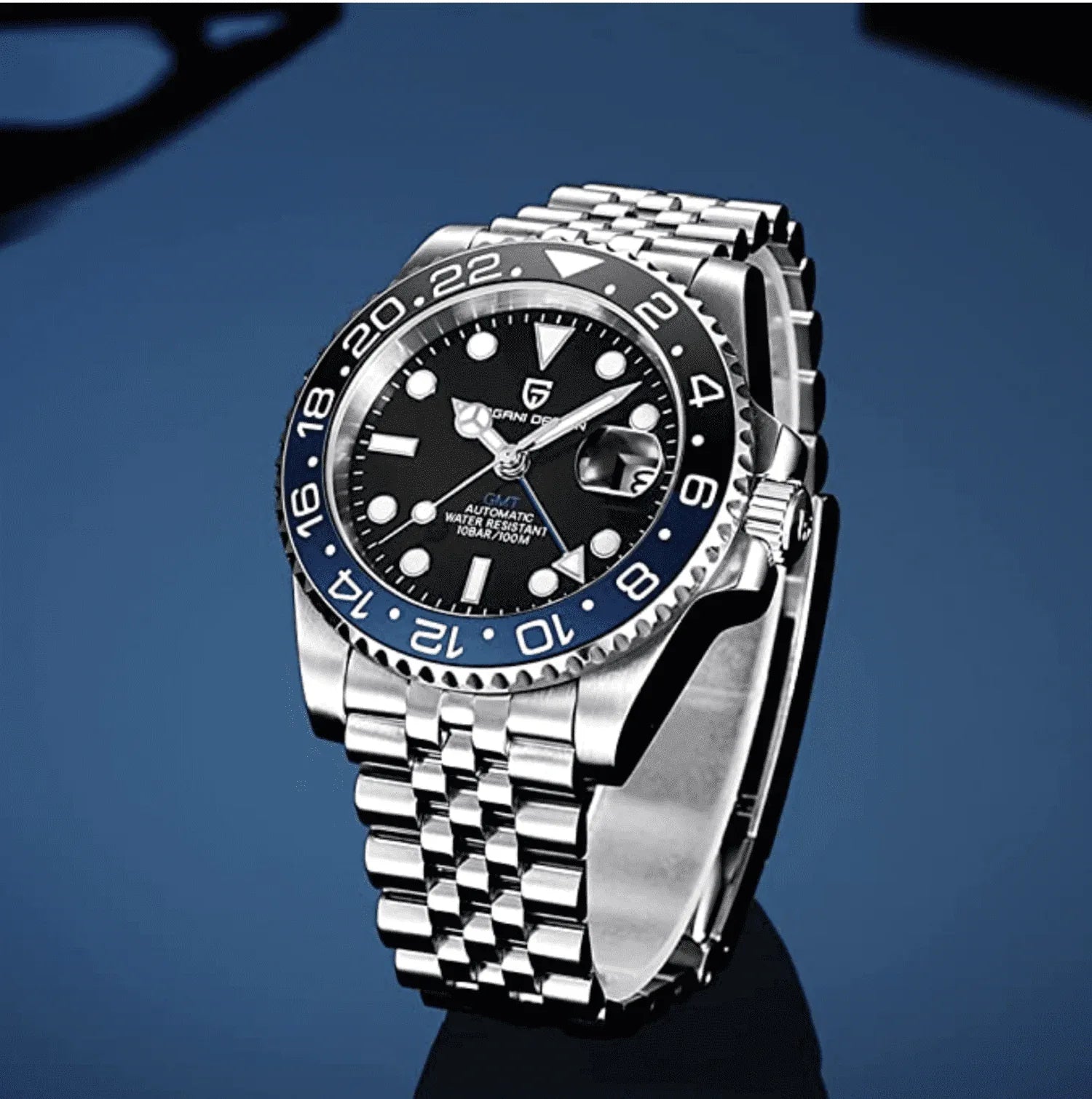 Pagani Design Mechanical Automatic Watch Stainless Steel Men's (Batman) 40MM Watch with Jubilee Bracelet - DREAM WATCHES