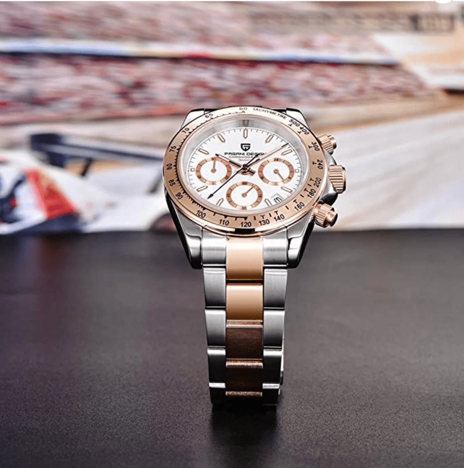 Pagani Design PD-1644 Daytona Chronograph Luxury Meca-quartz Movement (Japanese VK63) | Stainless Steel Men's 40MM Watch - DREAM WATCHES