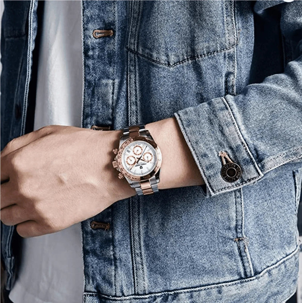 Pagani Design PD-1644 Daytona Chronograph Luxury Meca-quartz Movement (Japanese VK63) | Stainless Steel Men's 40MM Watch - DREAM WATCHES