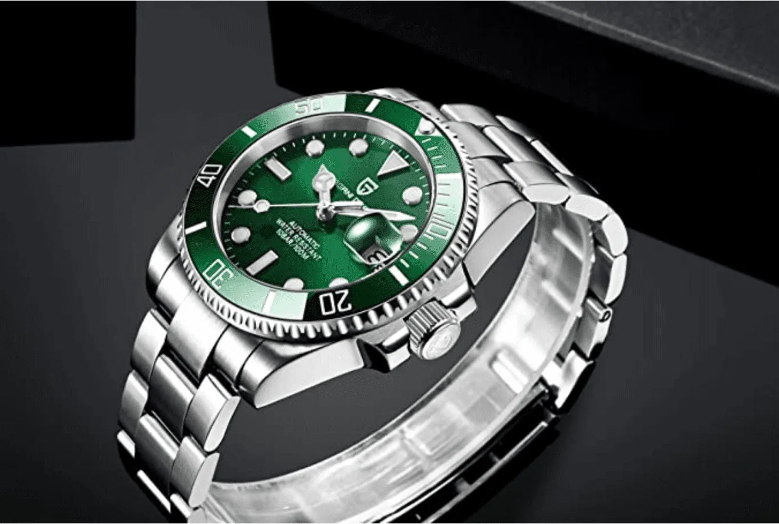 Pagani Design PD-1661 Waterproof Mechanical Automatic Watch Stainless Steel Men's 40MM Watch "Hulk" - DREAM WATCHES