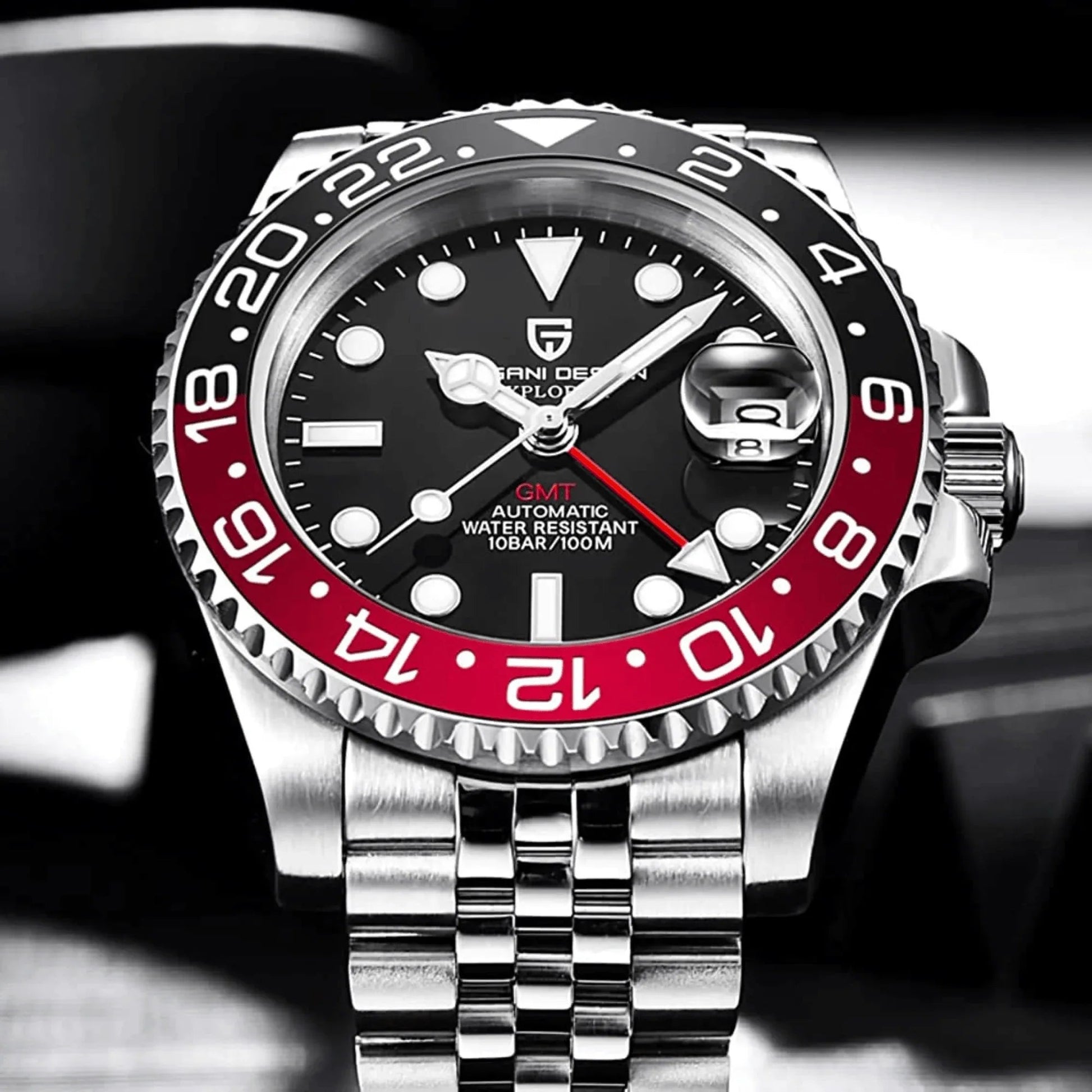 Pagani Design PD-1662 Waterproof Mechanical Automatic Watch Stainless Steel Men's 40MM Watch (Coke - Jubilee Bracelet) - DREAM WATCHES