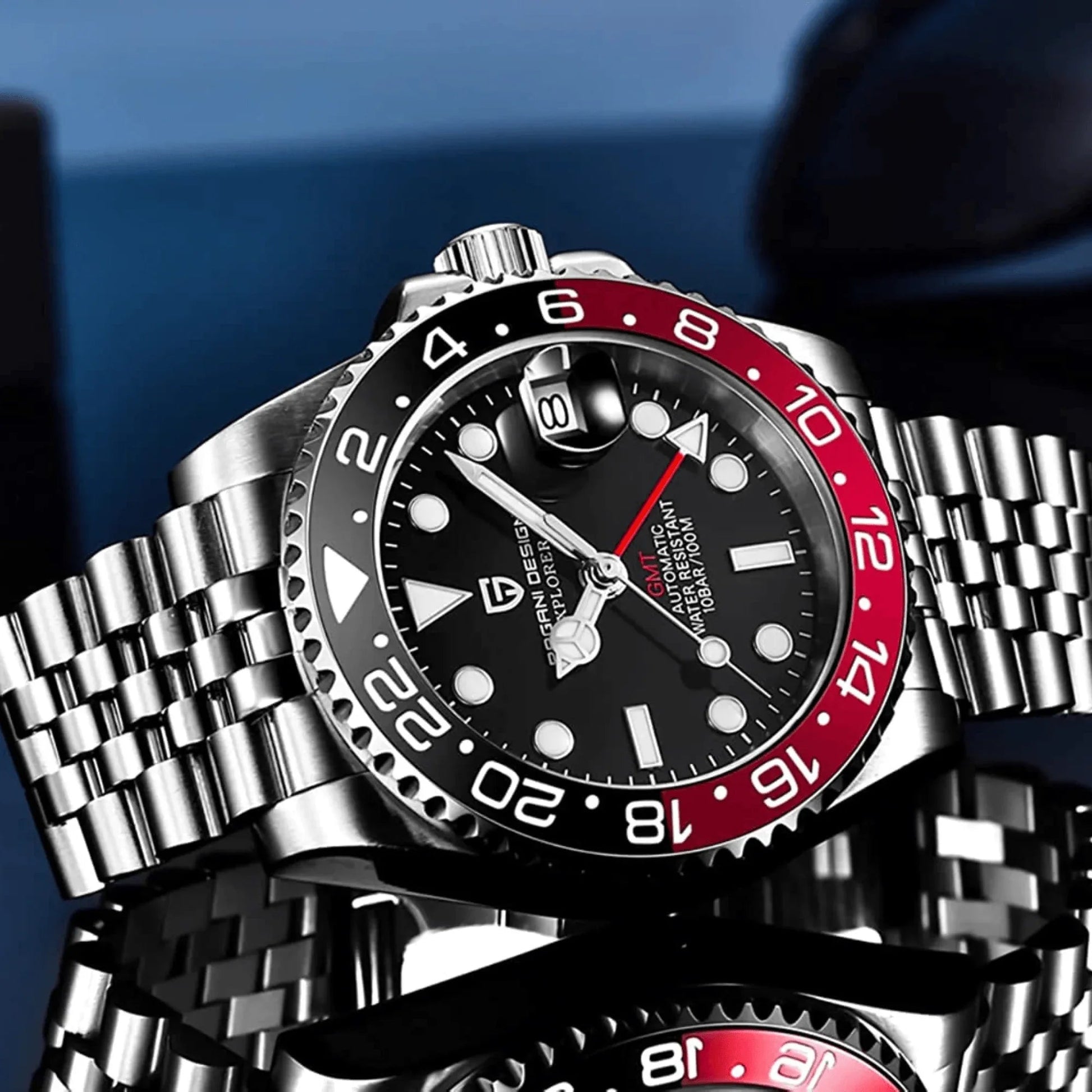 Pagani Design PD-1662 Waterproof Mechanical Automatic Watch Stainless Steel Men's 40MM Watch (Coke - Jubilee Bracelet) - DREAM WATCHES