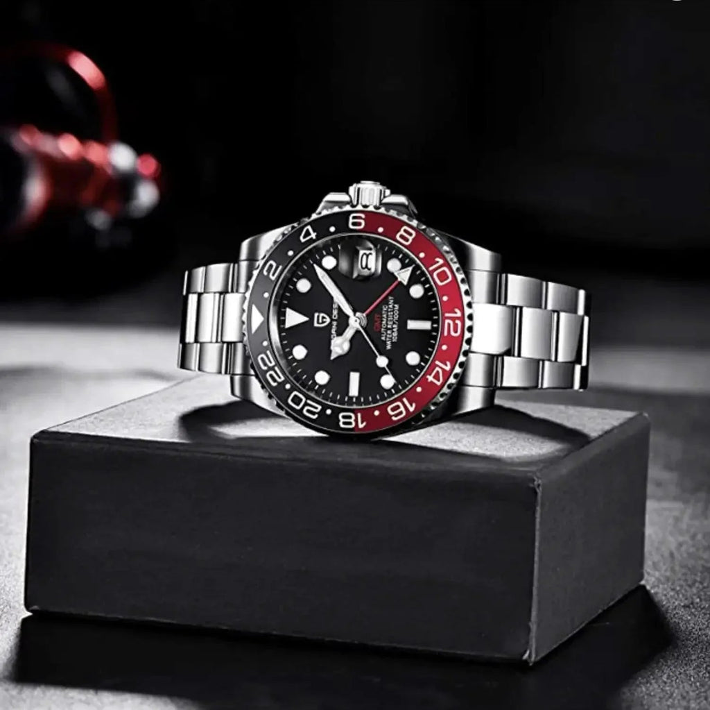 Pagani Design PD-1662 Waterproof Mechanical Automatic Watch Stainless Steel Men's 40MM Watch (Coke - Oyster Bracelet) - DREAM WATCHES