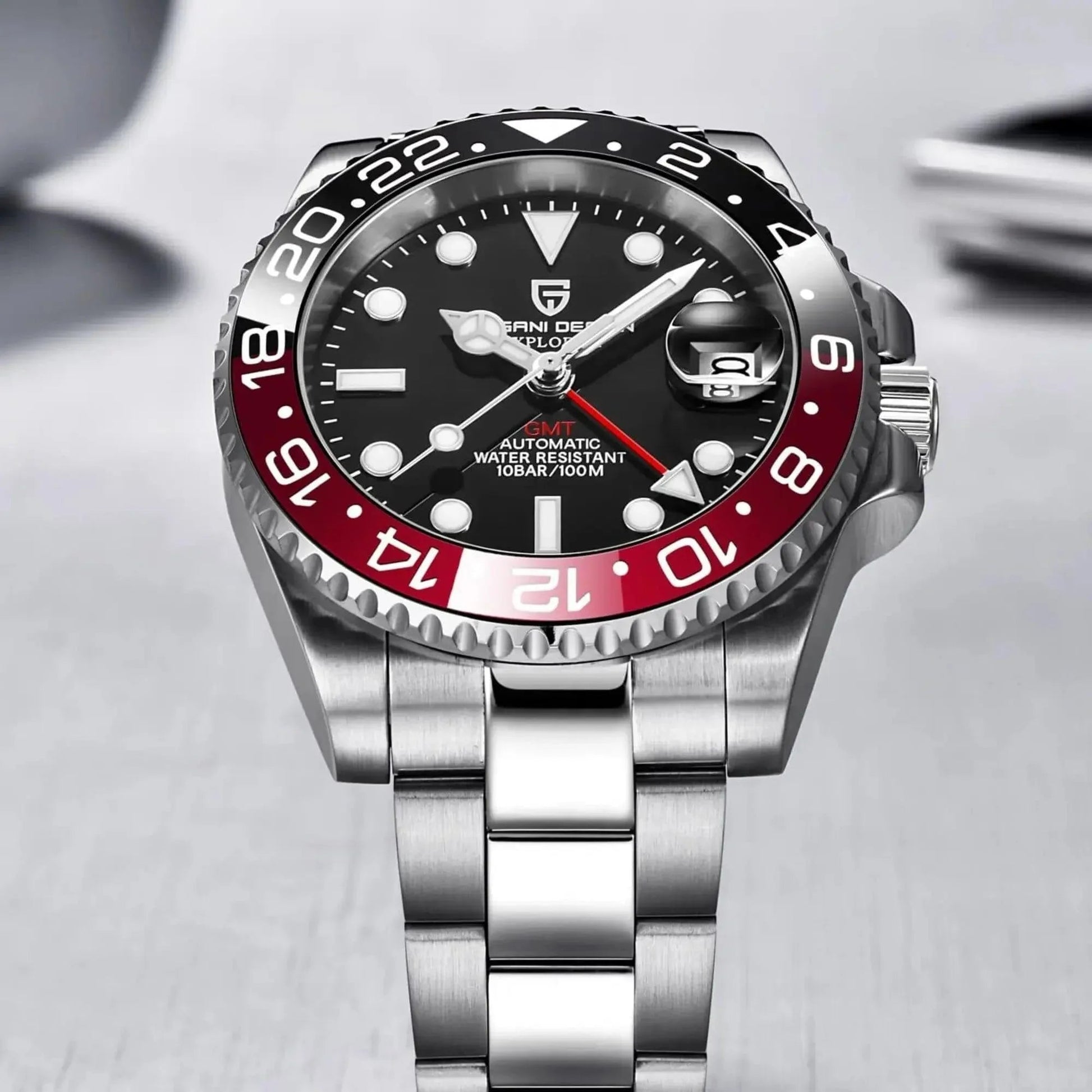 Pagani Design PD-1662 Waterproof Mechanical Automatic Watch Stainless Steel Men's 40MM Watch (Coke - Oyster Bracelet) - DREAM WATCHES