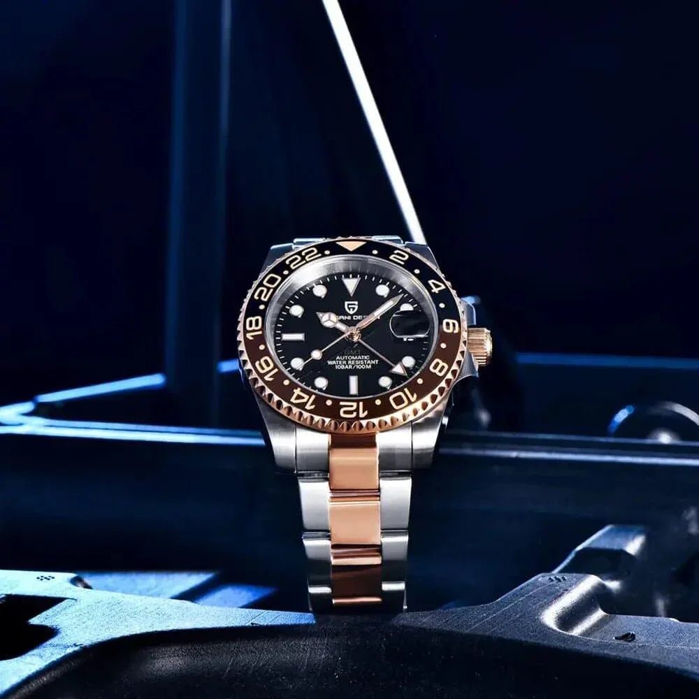 Pagani Design PD-1662 Waterproof Mechanical Automatic Watch Stainless Steel Men's 40MM Watch (Rootbeer) - DREAM WATCHES