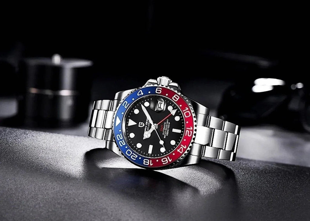 Pagani Design PD-1662 Waterproof Mechanical Automatic Watch Stainless Steel Men's (Pepsi - Oyster Bracelet) 40MM Watch - DREAM WATCHES