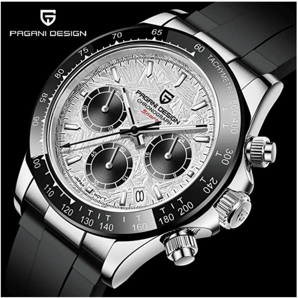 Pagani Design PD-1664 | Luxury | Meca-quartz Movement (SeikoVK63) | Stainless Steel Men's 40MM Watch (Meteorite Dial) - DREAM WATCHES