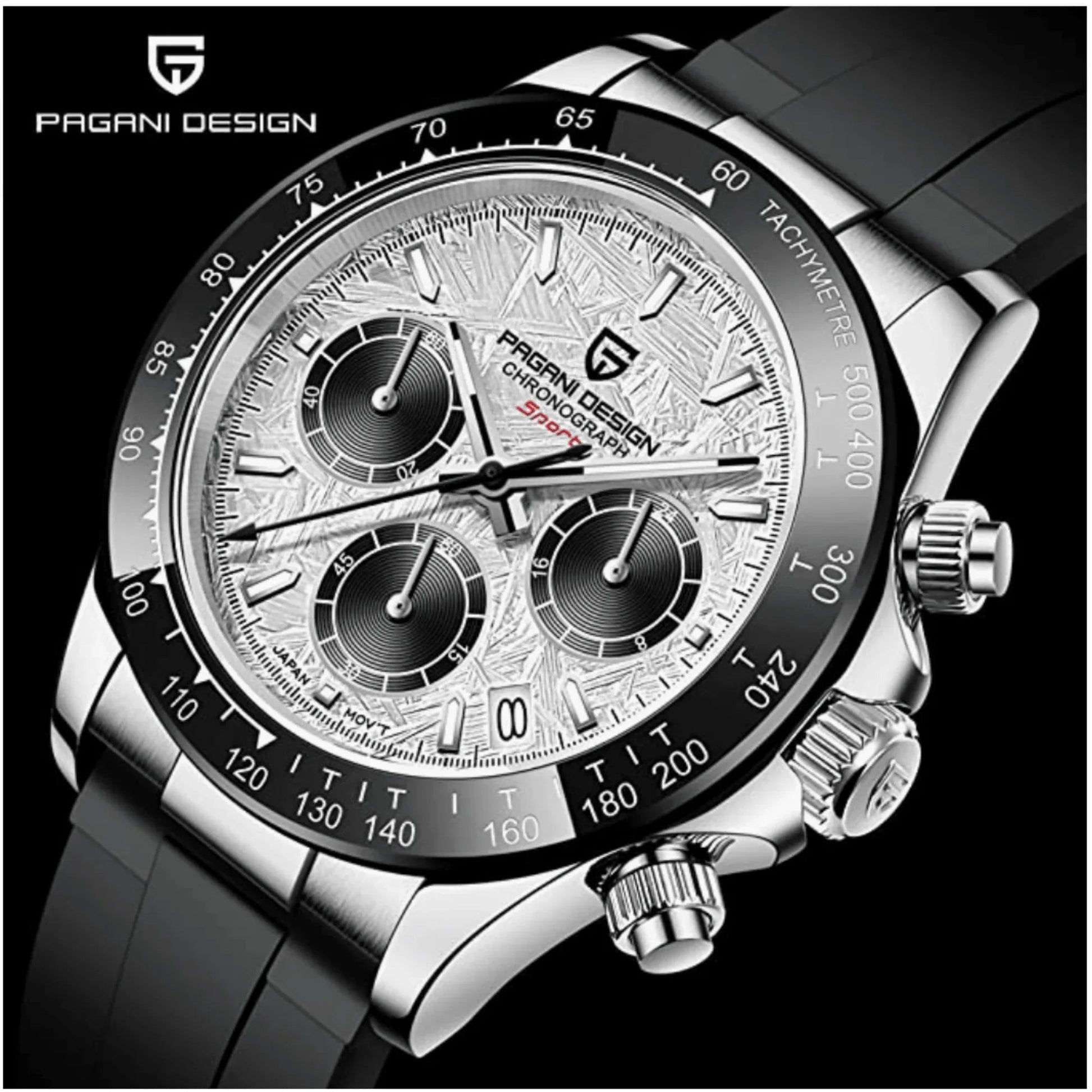 Pagani Design PD-1664 | Luxury | Meca-quartz Movement (SeikoVK63) | Stainless Steel Men's 40MM Watch (Meteorite Dial) - DREAM WATCHES