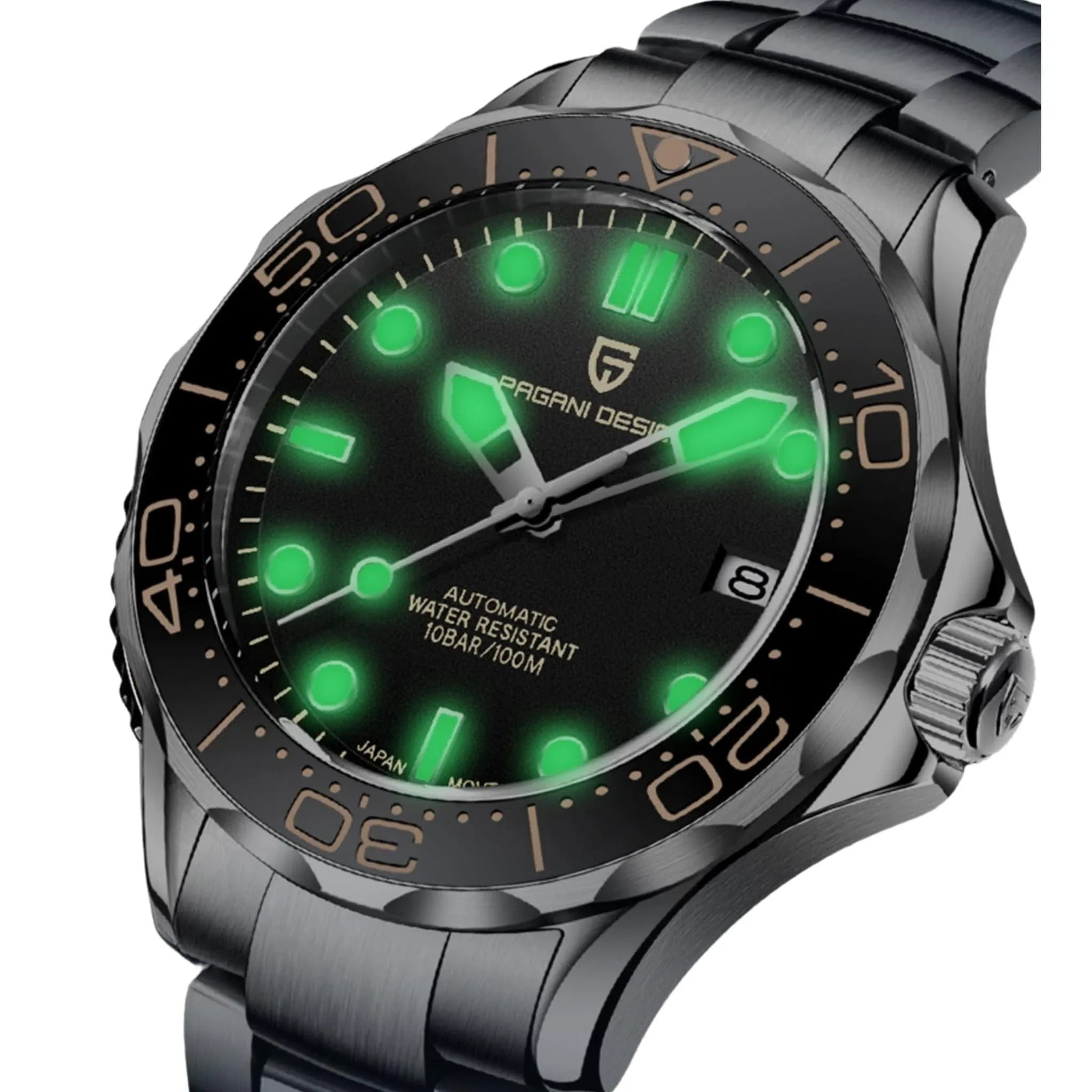 Pagani Design PD-1667 40mm Mens Automatic Waterproof Mechanical Watch with (Japanese NH-35 Movement) 007 Seamaster - DREAM WATCHES