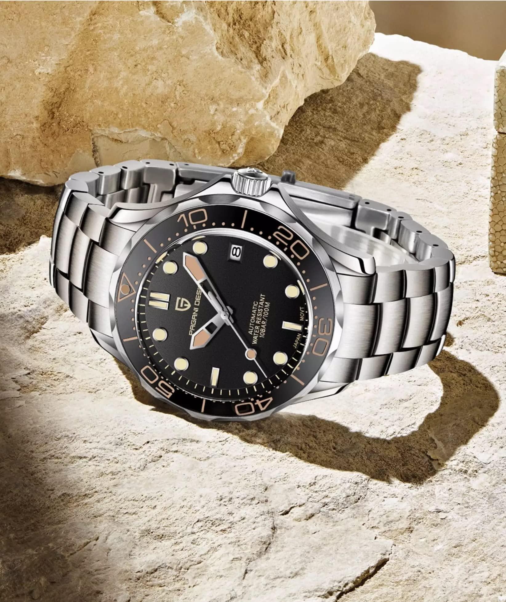 Pagani Design PD-1667 40mm Mens Automatic Waterproof Mechanical Watch with (Japanese NH-35 Movement) 007 Seamaster - DREAM WATCHES