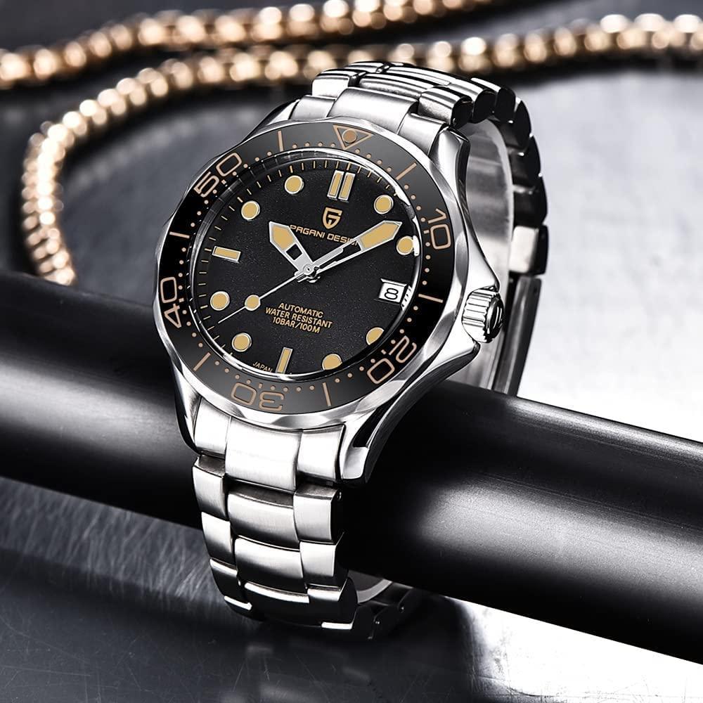 Pagani Design PD-1667 40mm Mens Automatic Waterproof Mechanical Watch with (Japanese NH-35 Movement) 007 Seamaster - DREAM WATCHES