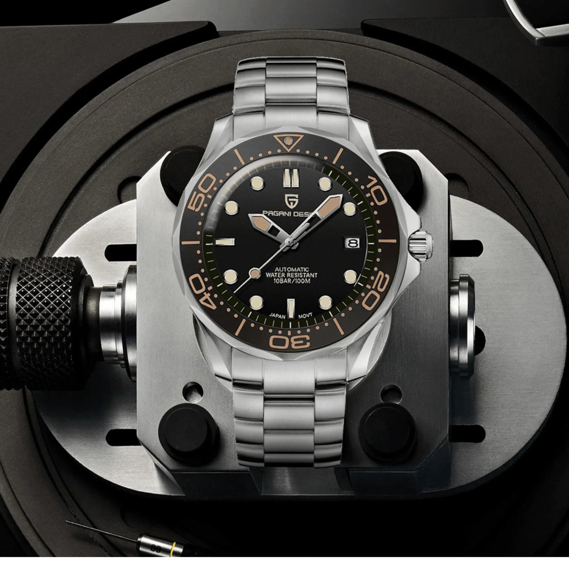 Pagani Design PD-1667 40mm Mens Automatic Waterproof Mechanical Watch with (Japanese NH-35 Movement) Seamaster Hommage - Blue Dial Nylon - DREAM WATCHES