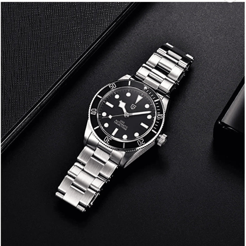 Pagani Design PD-1671 V2 42mm Mens Automatic Waterproof Mechanical Watch with (Japanese NH-35 Movement) - Black Bay - DREAM WATCHES