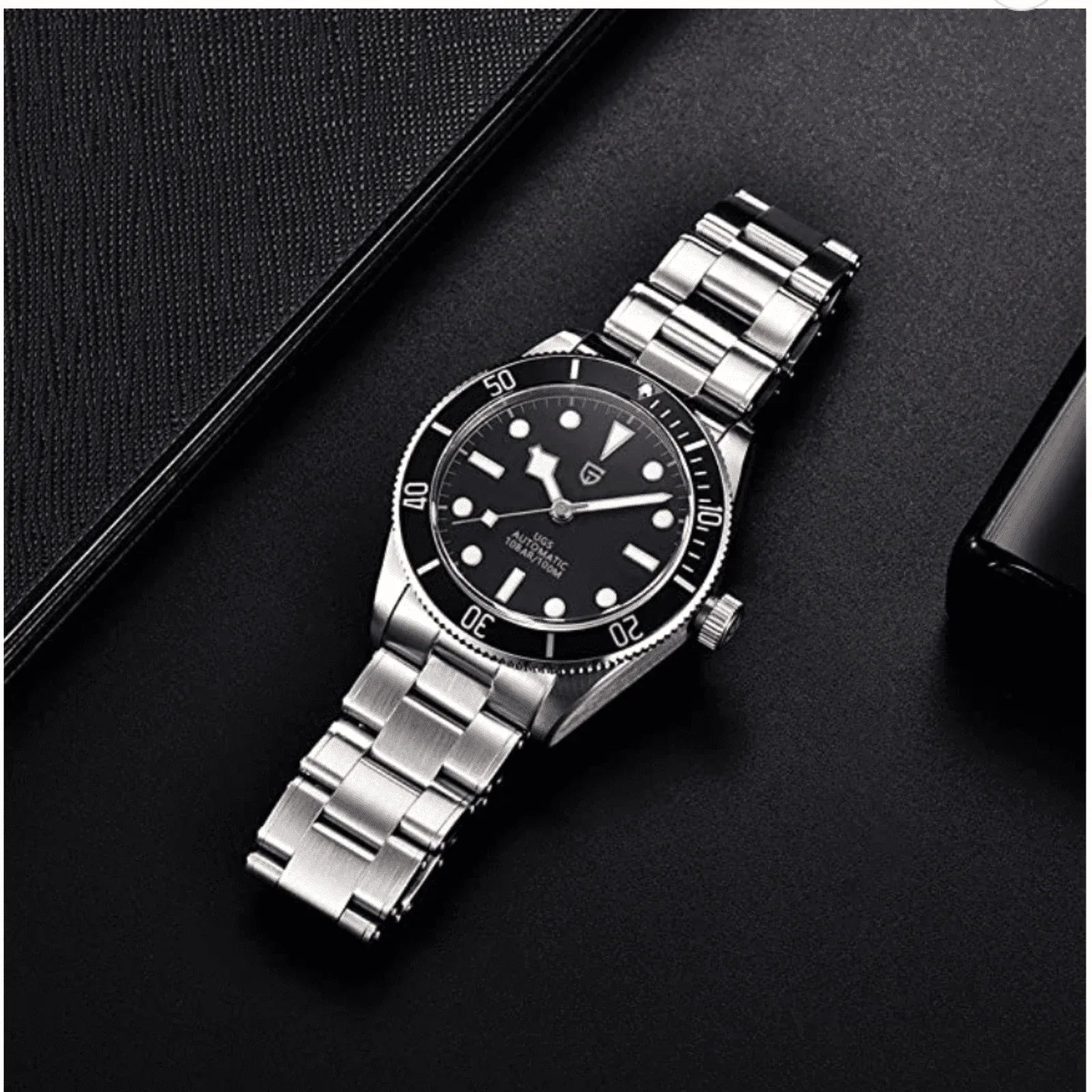 Pagani Design PD-1671 V2 42mm Mens Automatic Waterproof Mechanical Watch with (Japanese NH-35 Movement) - Black Bay - DREAM WATCHES