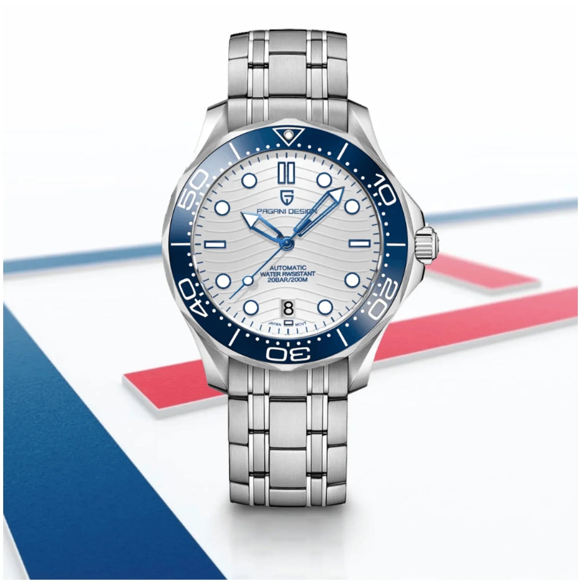 Pagani Design PD-1685 42MM (Japanese NH-35 Automatic Movement) Mechanical Watch 100M Waterproof Dive Watch Sapphire Stainless Steel Bracelet Watch Seamaster - DREAM WATCHES