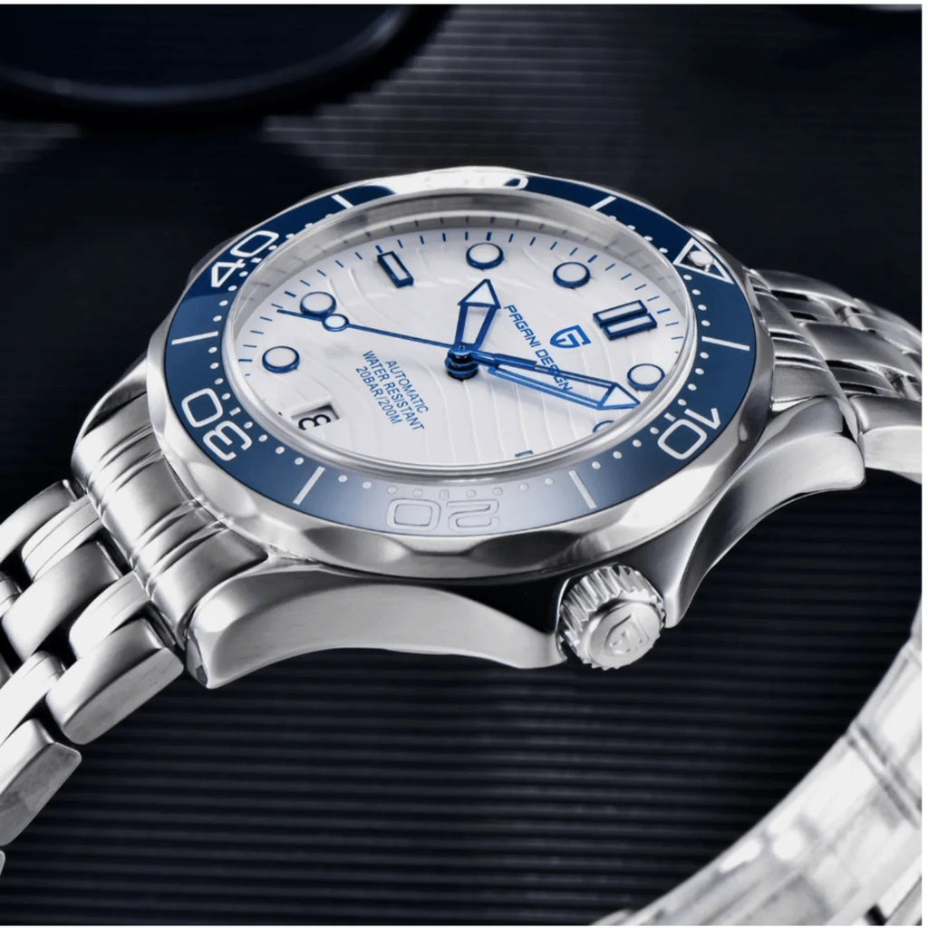Pagani Design PD-1685 42MM (Japanese NH-35 Automatic Movement) Mechanical Watch 100M Waterproof Dive Watch Sapphire Stainless Steel Bracelet Watch Seamaster - DREAM WATCHES