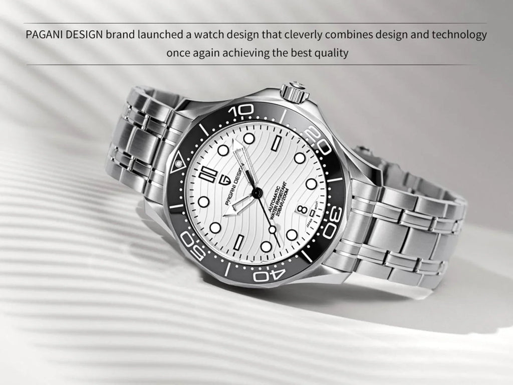 Pagani Design PD-1685 42MM (Japanese NH-35 Automatic Movement) Mechanical Watch 100M Waterproof Dive Watch Sapphire Stainless Steel Bracelet Watch Seamaster - DREAM WATCHES