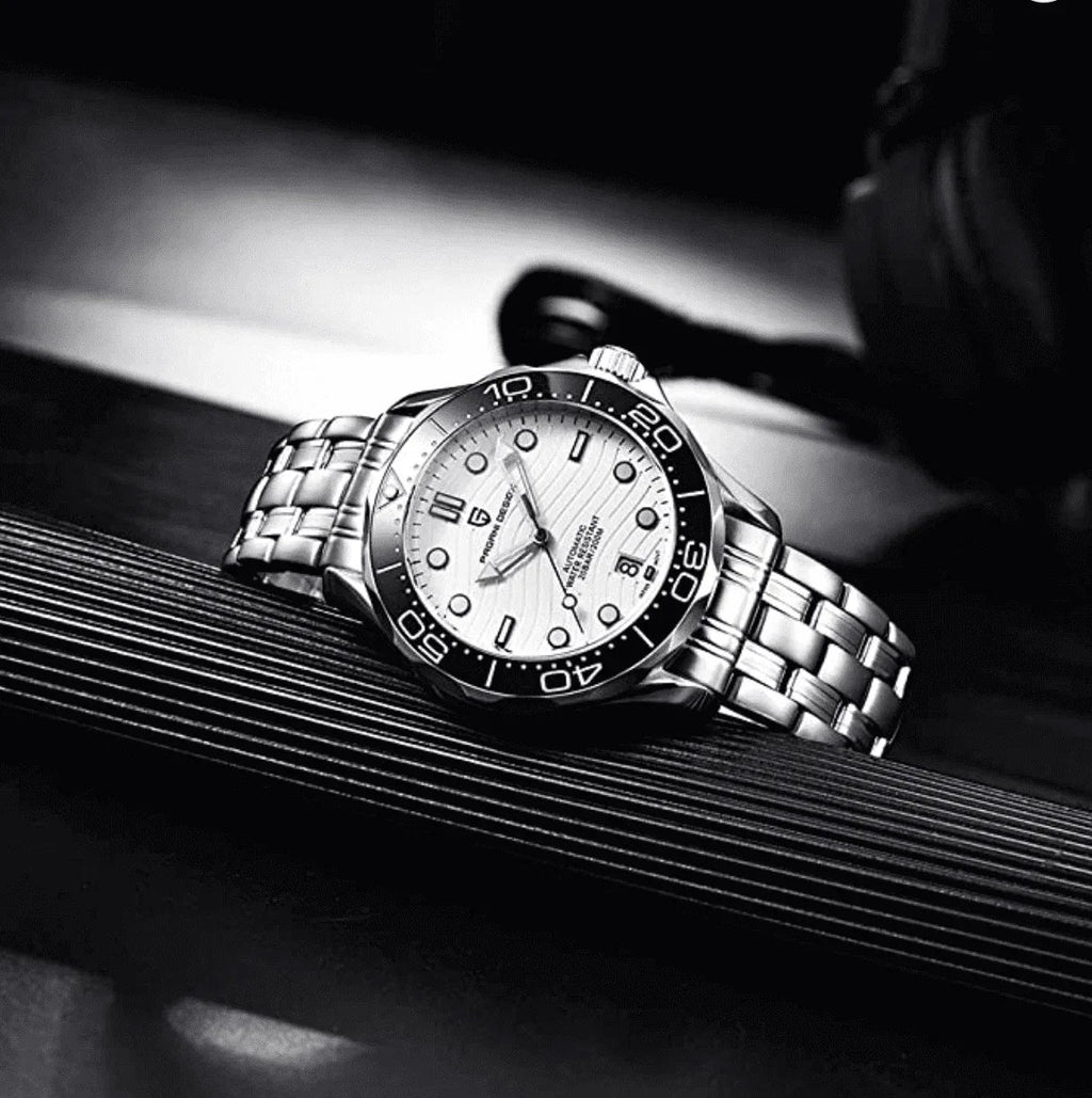 Pagani Design PD-1685 42MM (Japanese NH-35 Automatic Movement) Mechanical Watch 100M Waterproof Dive Watch Sapphire Stainless Steel Bracelet Watch Seamaster - DREAM WATCHES