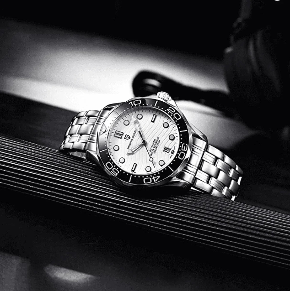 Pagani Design PD-1685 42MM (Japanese NH-35 Automatic Movement) Mechanical Watch 100M Waterproof Dive Watch Sapphire Stainless Steel Bracelet Watch Seamaster - DREAM WATCHES