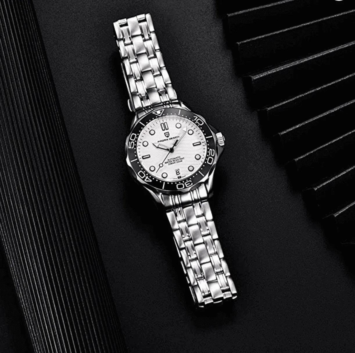 Pagani Design PD-1685 42MM (Japanese NH-35 Automatic Movement) Mechanical Watch 100M Waterproof Dive Watch Sapphire Stainless Steel Bracelet Watch Seamaster - DREAM WATCHES