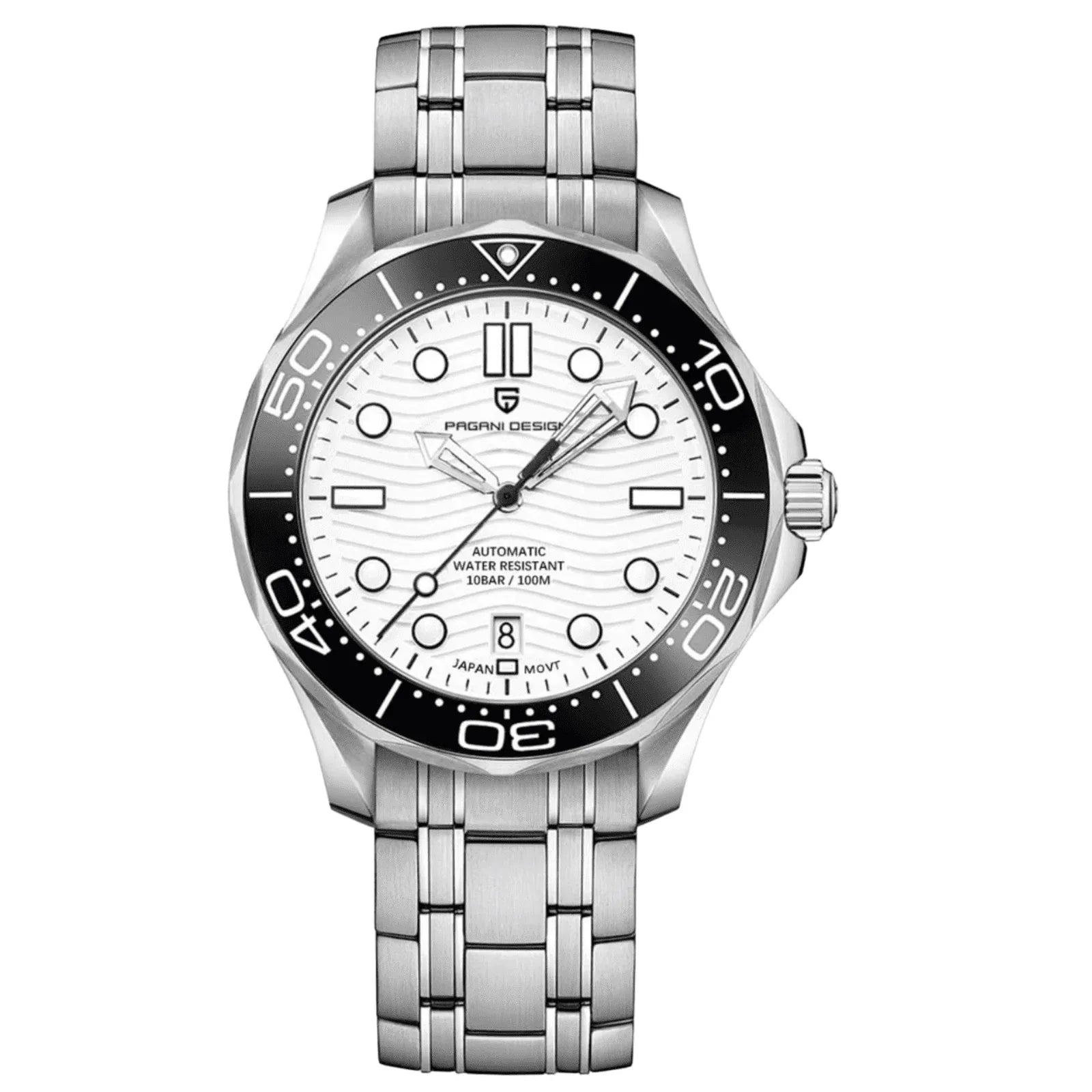 Pagani Design PD-1685 42MM (Japanese NH-35 Automatic Movement) Mechanical Watch 100M Waterproof Dive Watch Sapphire Stainless Steel Bracelet Watch Seamaster - DREAM WATCHES