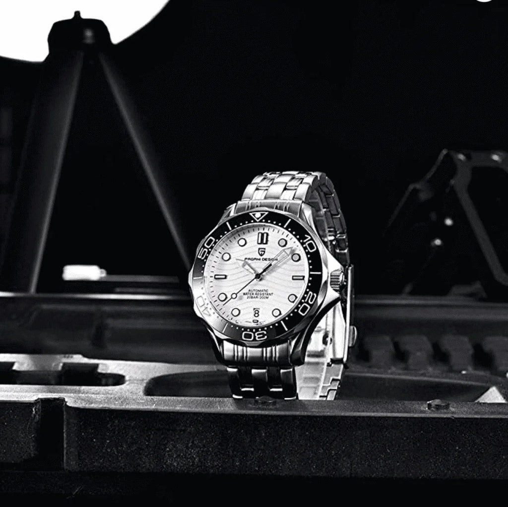 Pagani Design PD-1685 42MM (Japanese NH-35 Automatic Movement) Mechanical Watch 100M Waterproof Dive Watch Sapphire Stainless Steel Bracelet Watch Seamaster - DREAM WATCHES