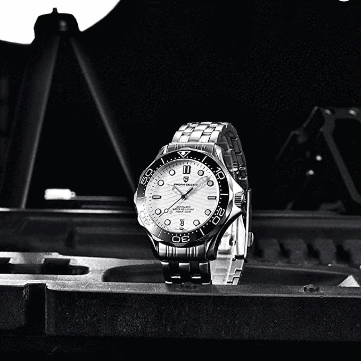 Pagani Design PD-1685 42MM (Japanese NH-35 Automatic Movement) Mechanical Watch 100M Waterproof Dive Watch Sapphire Stainless Steel Bracelet Watch Seamaster - DREAM WATCHES