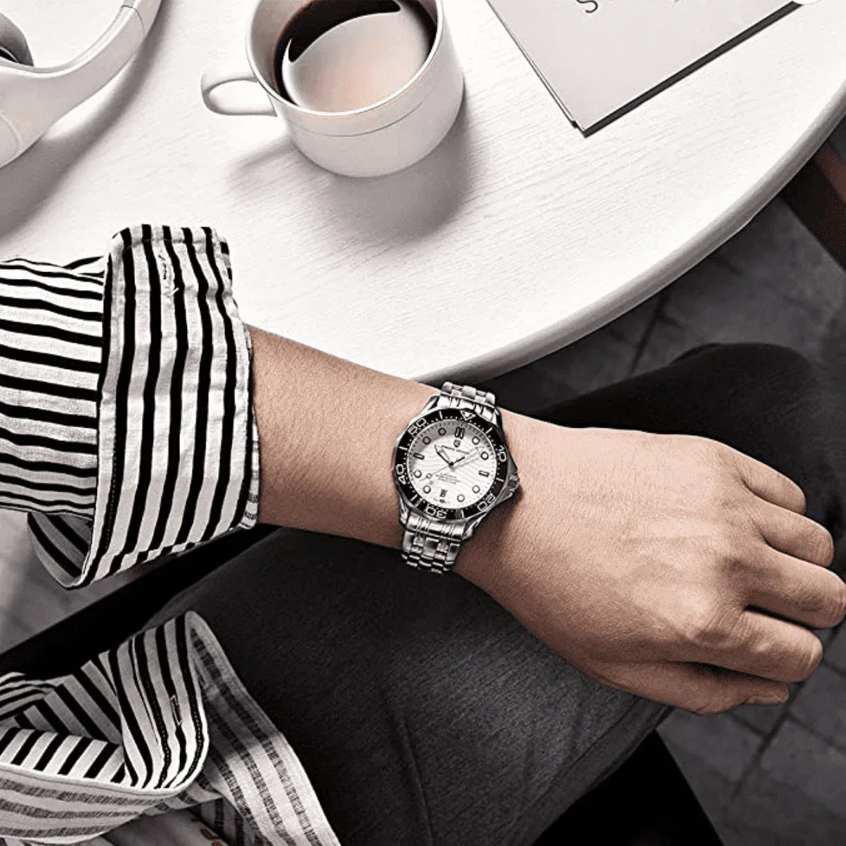 Pagani Design PD-1685 42MM (Japanese NH-35 Automatic Movement) Mechanical Watch 100M Waterproof Dive Watch Sapphire Stainless Steel Bracelet Watch Seamaster - DREAM WATCHES