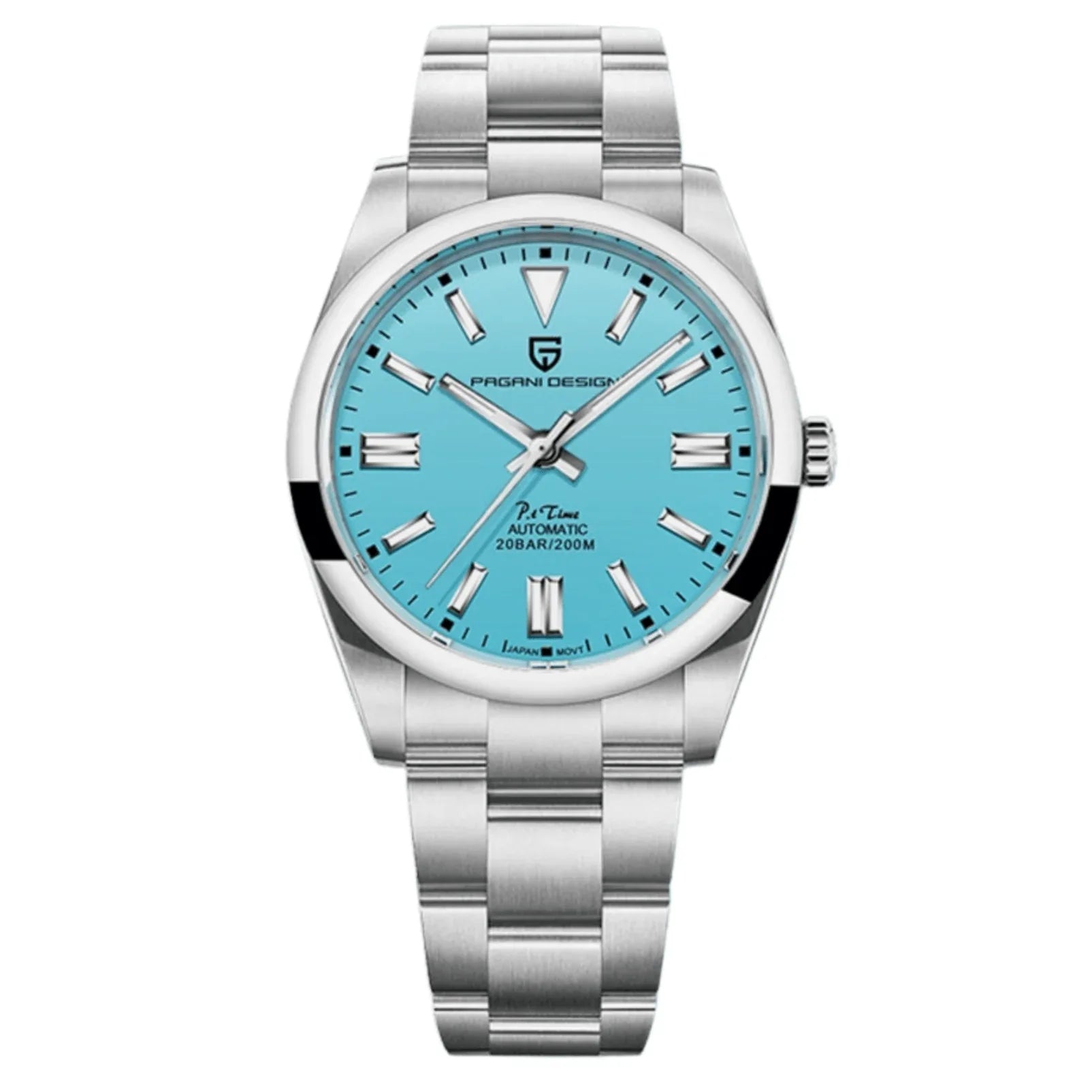 Pagani Design PD-1690 39 MM (Automatic Movement) Mechanical Watch Sapphire Stainless Steel Watch Date Just" Tiffany Blue Dial" - DREAM WATCHES