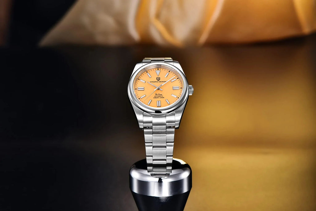Pagani Design PD-1690 39 MM (Automatic Movement) Mechanical Watch Sapphire Stainless Steel Watch Oyster Perpetual"Yellow Dial" - DREAM WATCHES