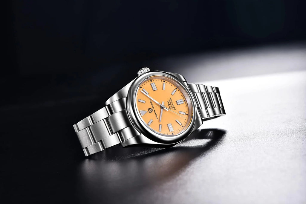 Pagani Design PD-1690 39 MM (Automatic Movement) Mechanical Watch Sapphire Stainless Steel Watch Oyster Perpetual"Yellow Dial" - DREAM WATCHES
