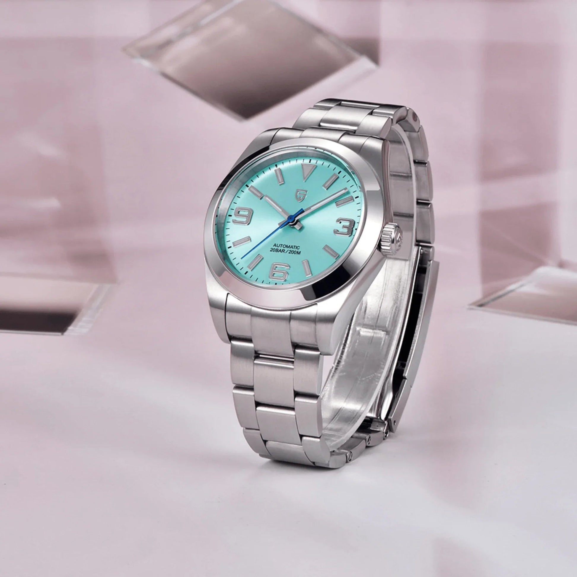Pagani Design PD-1692 39.7 MM (Automatic Movement) Mechanical Watch Stainless Steel Watch - Date Just Turquoise Dial - DREAM WATCHES