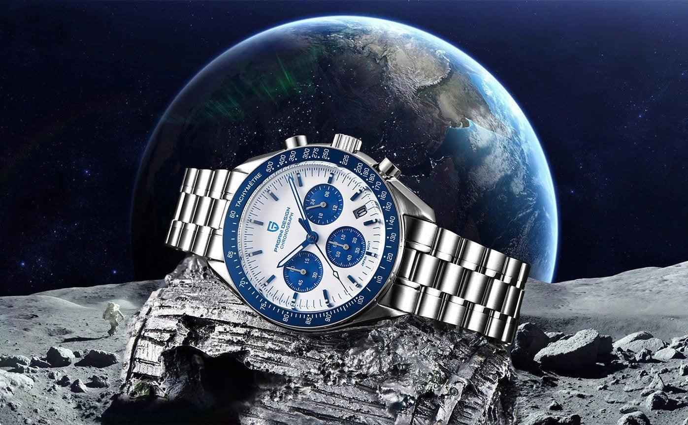 Pagani Design PD-1701 40mm Mens Waterproof Watch with Seiko VK-63 Movement"The Moon Watch" - DREAM WATCHES