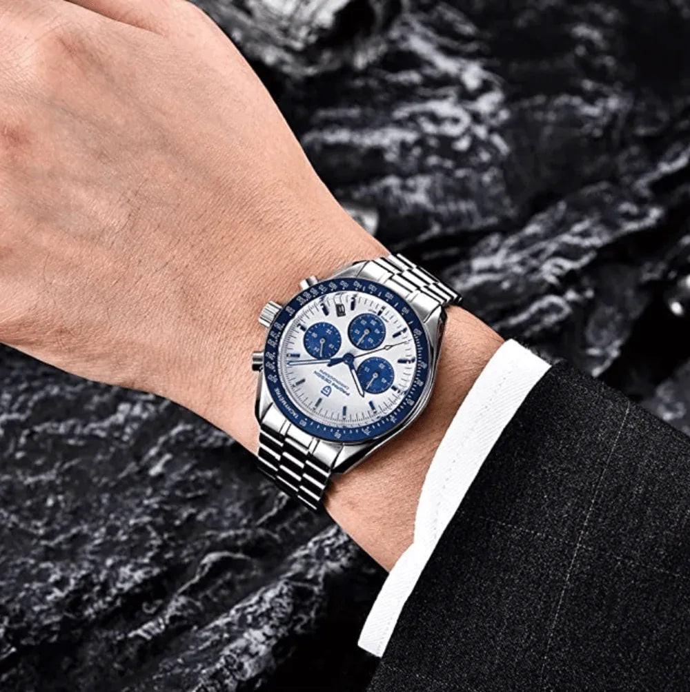Pagani Design PD-1701 40mm Mens Waterproof Watch with Seiko VK-63 Movement"The Moon Watch" - DREAM WATCHES