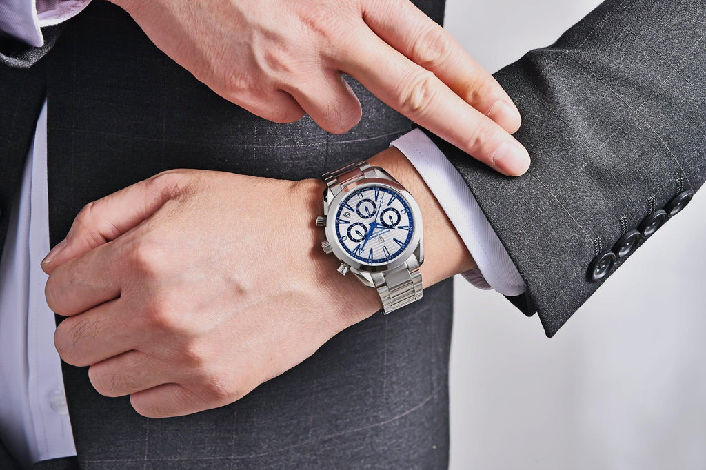 Pagani Design PD-1712 Chronograph Luxury Waterproof Stainless Steel Men's Watch 40MM Watch (Movement Japanese VK63) Blue Dial - DREAM WATCHES