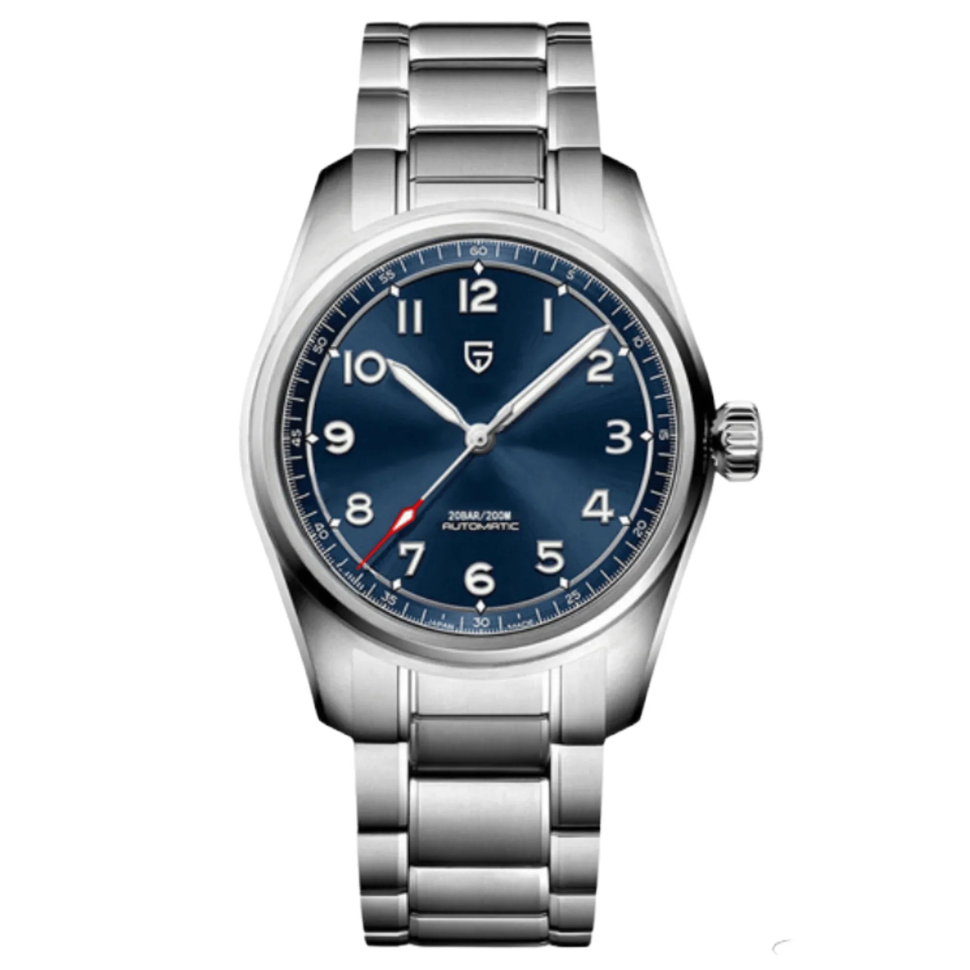 Pagani Design PD-1717 38 MM (Japan NH35A Automatic Movement) AR Coating Mechanical Watch Stainless Steel Watch Spirit Pilot Homage V2- Blue - DREAM WATCHES