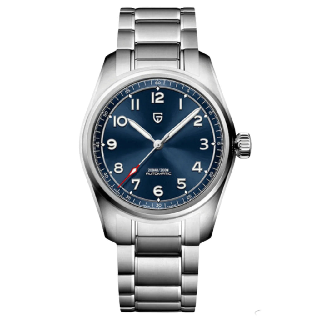 Pagani Design PD-1717 38 MM (Japan NH35A Automatic Movement) AR Coating Mechanical Watch Stainless Steel Watch Spirit Pilot Homage V2- Blue - DREAM WATCHES
