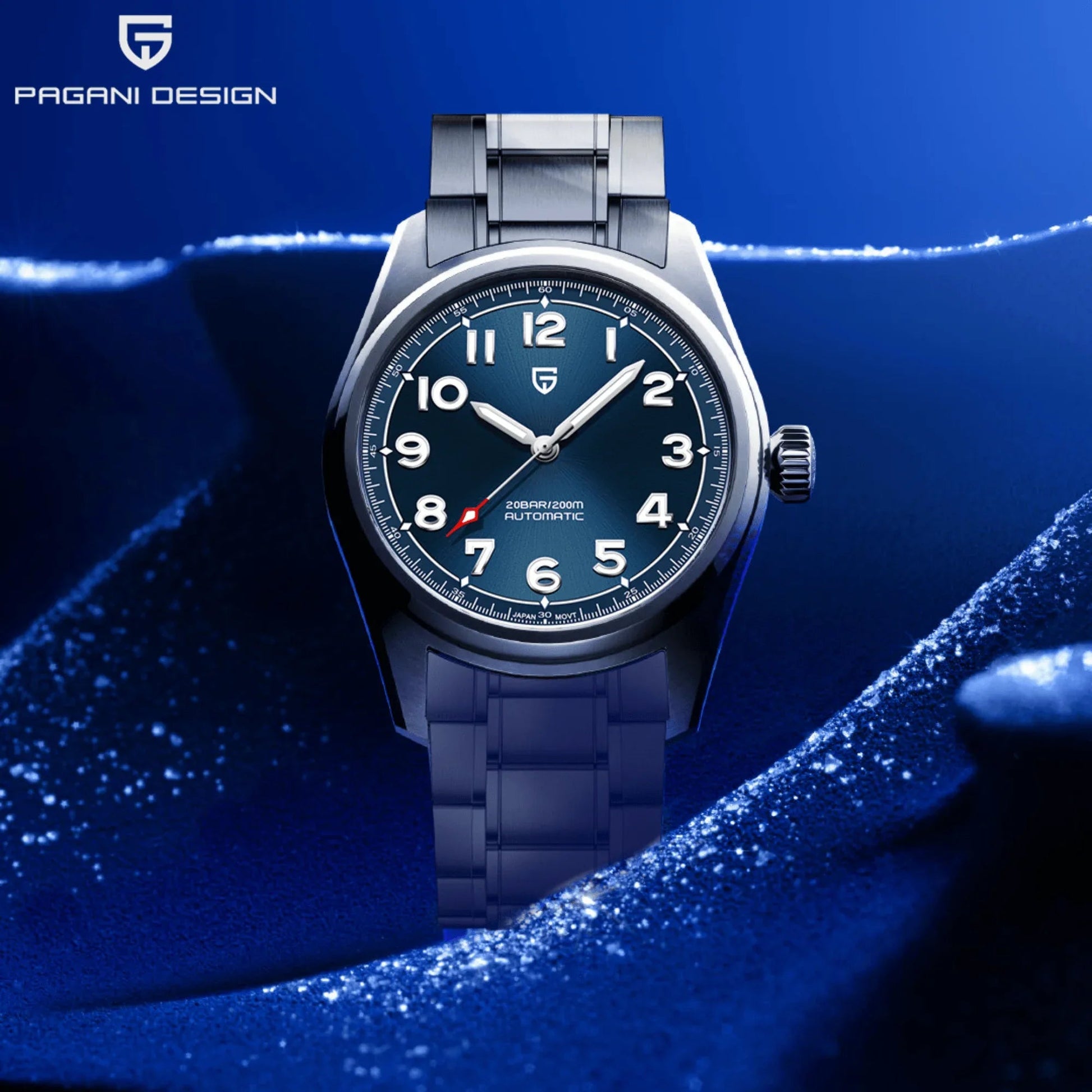 Pagani Design PD-1717 38 MM (Japan NH35A Automatic Movement) AR Coating Mechanical Watch Stainless Steel Watch Spirit Pilot Homage V2- Blue - DREAM WATCHES